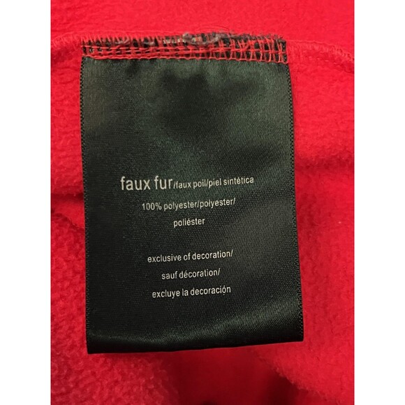 Tommy Hilfiger Sweater Womens Medium Red Fleece Cowl Neck Pullover Flag Logo - Picture 6 of 6